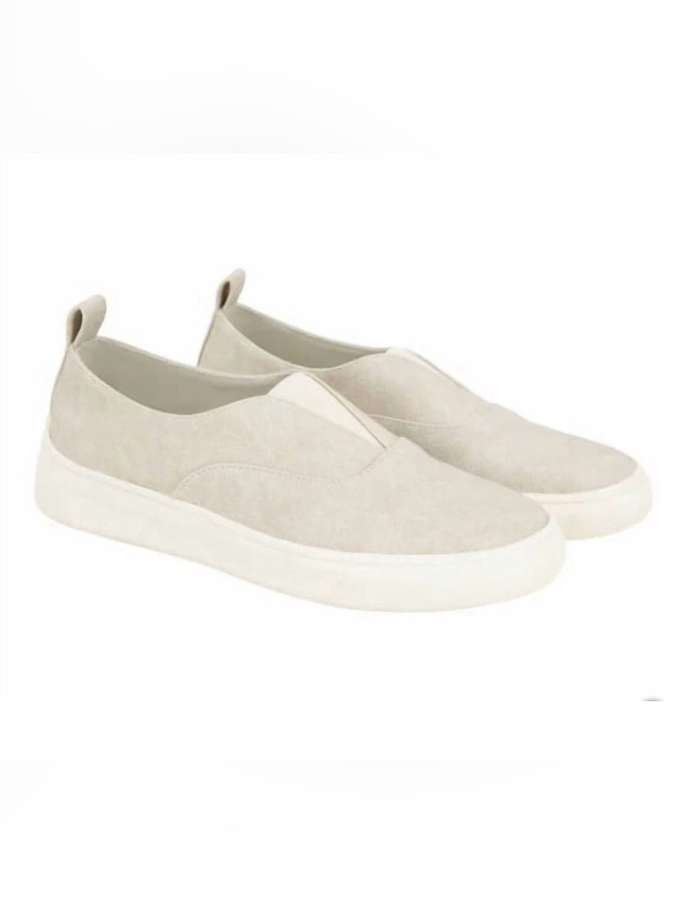 NWT Kensie Slip-On Sneakers in Light Beige and White size 6